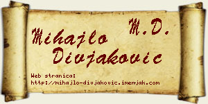 Mihajlo Divjaković vizit kartica
